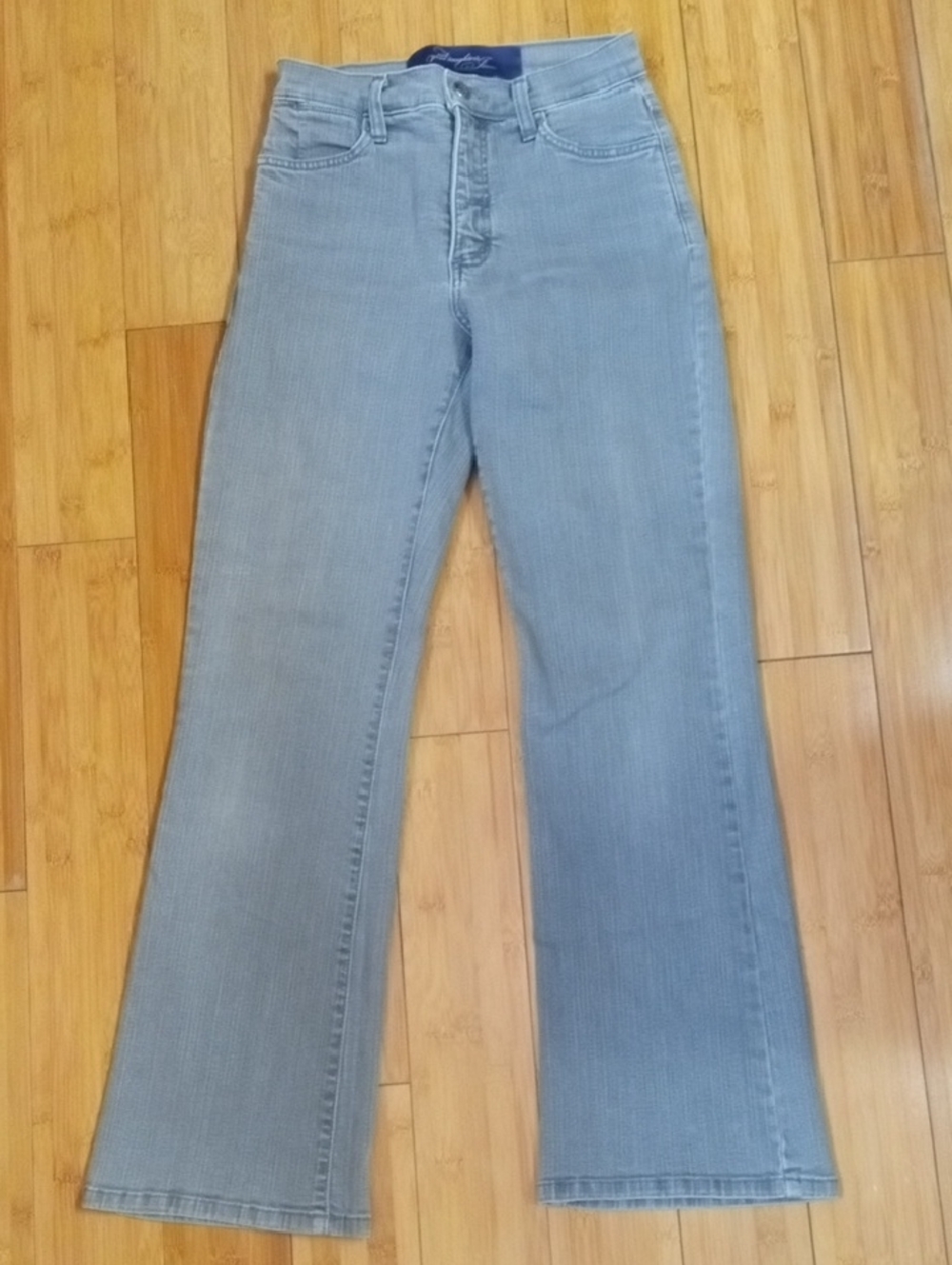 NYDJ Gray Boot Cut Jeans 0 Petite